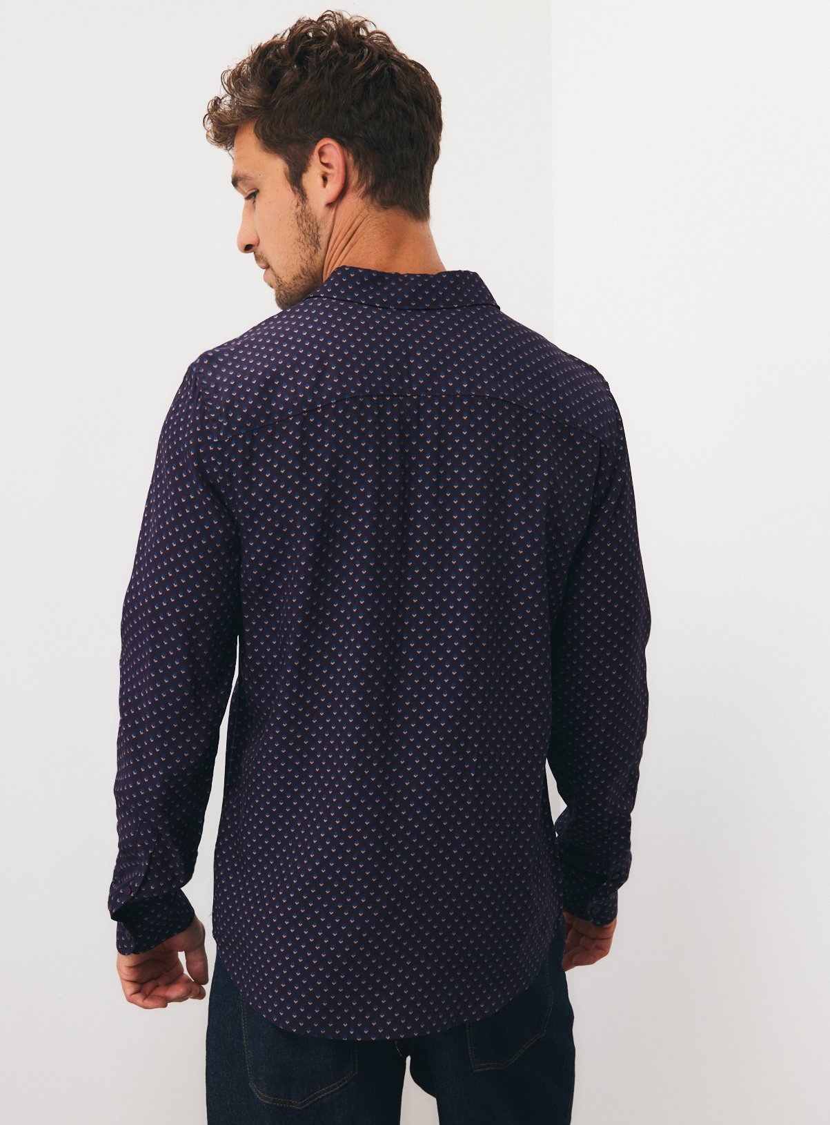 Black Pin Dot Pattern Shirt XXL - Image 5 thumbnail